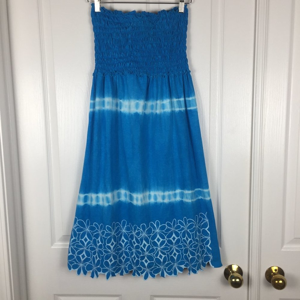 Turquoise Smocked Dress